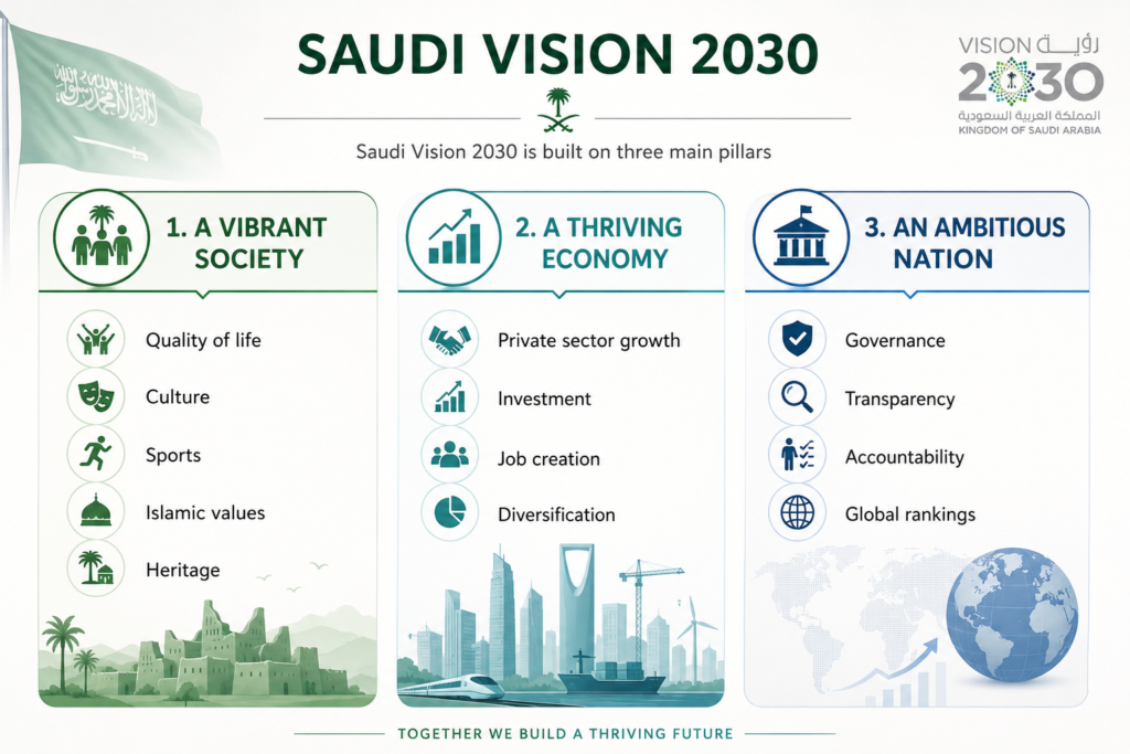 Three Vision 2030 pillars